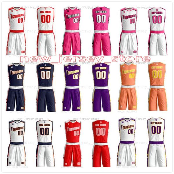 

customize any name any number man women lady youth kids boys basketball jerseys sport shirts as the pictures you offer zz0108, Black;red