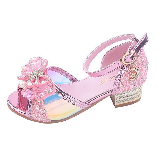 

toddler children girls kids shoes for girl party baby girl kids sneakers princess crystal pearl shoes trainers, Black;red