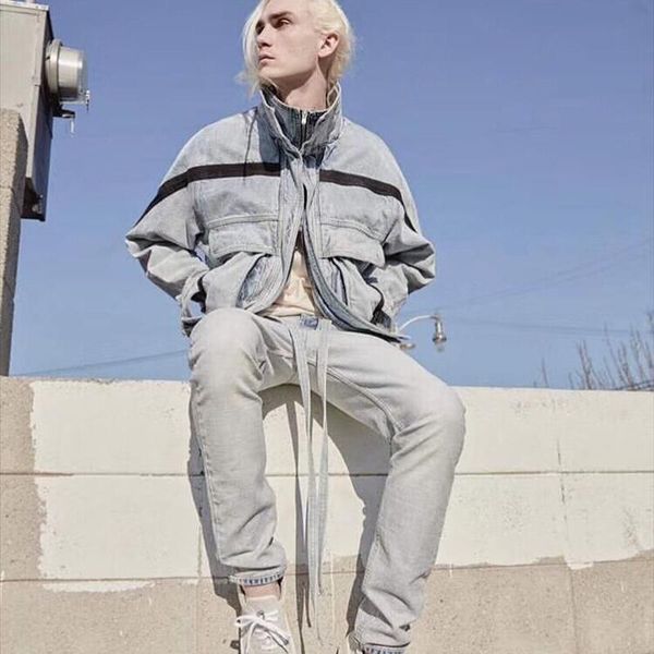 

19ss new fog streamer washed denim pant fear of god fouth season blue fashionable high street pencil pants hfsskz002