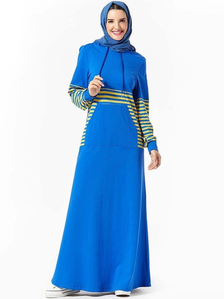 

mc209301 с капюшоном полосатый мусульманский повседневный (без головного платка) абая индийское платье арабский дубай vestidos muslimaname, Red