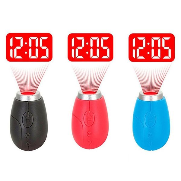 

digital projection clock led portable clocks mini clock with time projection digital watch night light magic projector