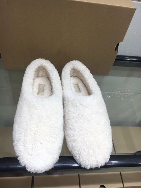 

platform new designer luxury plush shoes women black/white sale genuine leather flat bottom ing