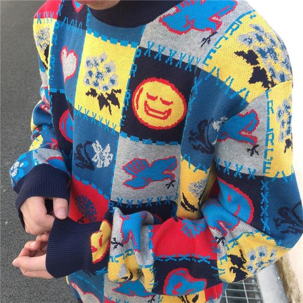 

ss19 love dove knit sweaters splice pullover knitting sweater fashion couple sweater spring autumn outwear hflsmy064, White;black