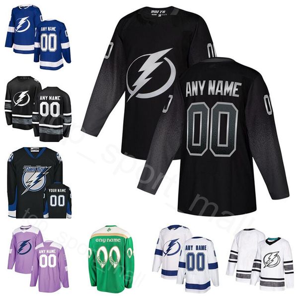 

custom hockey jersey tampa bay lightning black alternate midnight stamkos hedman kucherov vasilevskiy point johnson miller st pattys day pat, Black;red