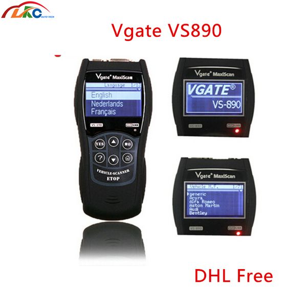 

3pcs/lot dhl vgate vs890 obd2 can-bus fault car code reader with multi-languages universal auto diagnostic scanner ing