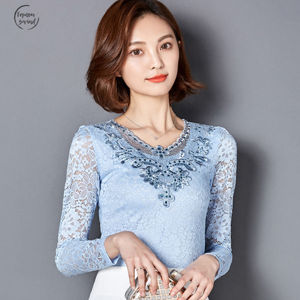 

блуза летняя мода стиль blusa вязания алмазный кружева элегантный женщины топы плюс размер тонкий выдалбливают рубашки 918b 25, White