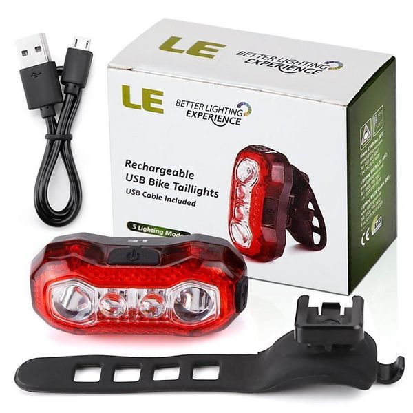 

usb charging bicycle light warning light night riding bicycle tail accessories