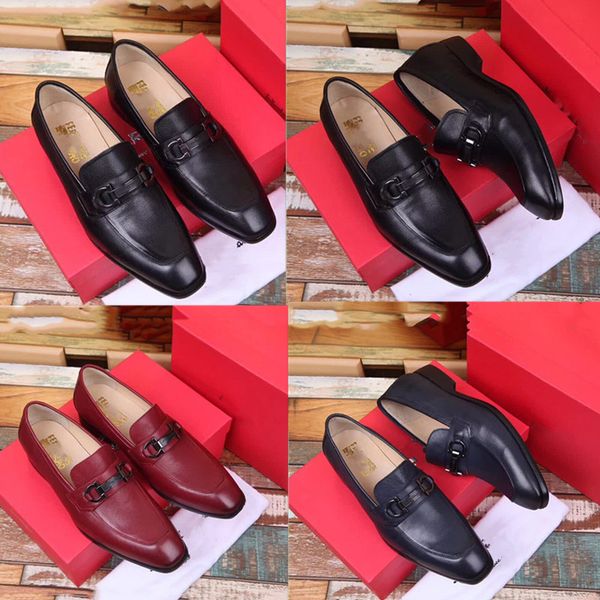 

brand formal dress shoes for gentle men pure color genuine leather shoes pointed toe men's business oxfords casual shoes, Black