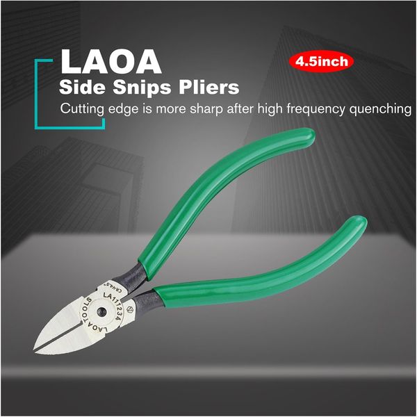 

laoa cr-v plastic pliers side snips nippers jewelry electrical wire cable cutters cutting electrictrician tool