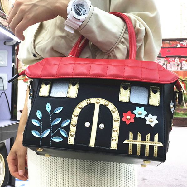 

ladies handbags fashion personality cartoon cute small house creative bag diagonal cross bag handbag casual