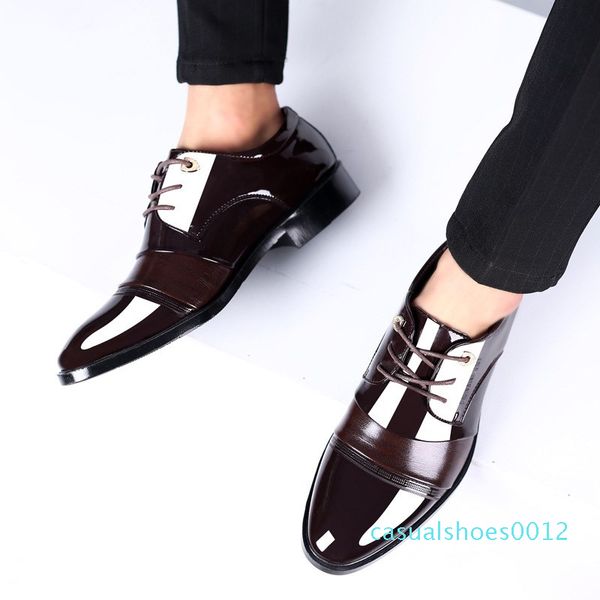 

shoes classic oxford for men brown dress patent leather black formal shoes for men coiffeur zapatos de hombre oxford bona c12
