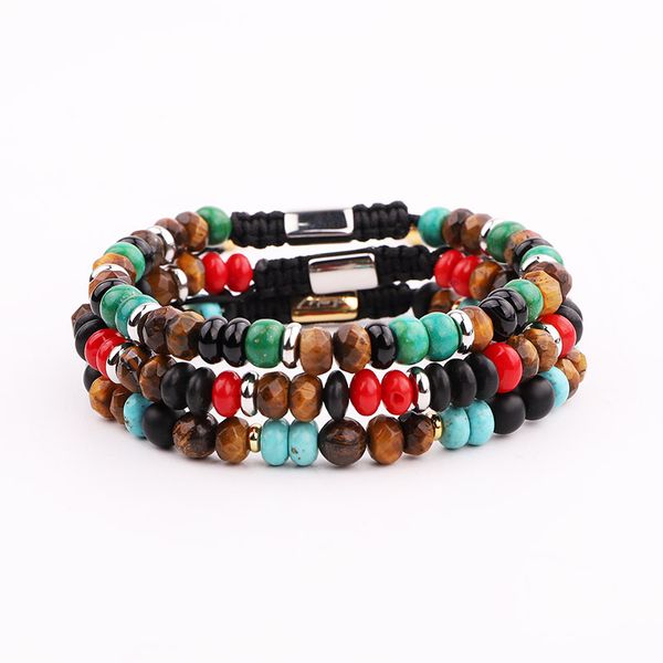 

beaded, strands design men women bracelet cute 4mm natural stone chakra energy yoga, Black