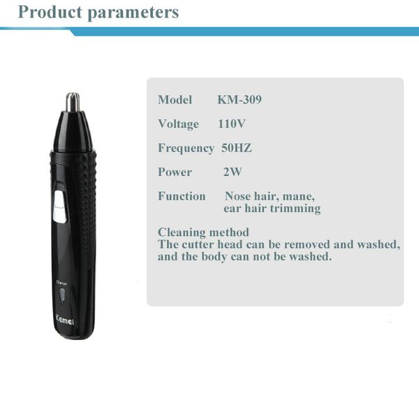 

new multifunction km-309 rechargeable 3 in 1 shaver kid's rifinitore per naso e orecchie da uomo trimmer tondeuse ubier