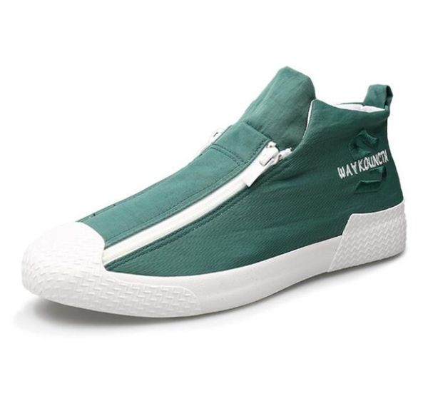 

2020 warm winter snow fashion zipper with flat shoes rubber male flats zapatillas hombre men casual sneaker shoes, Black