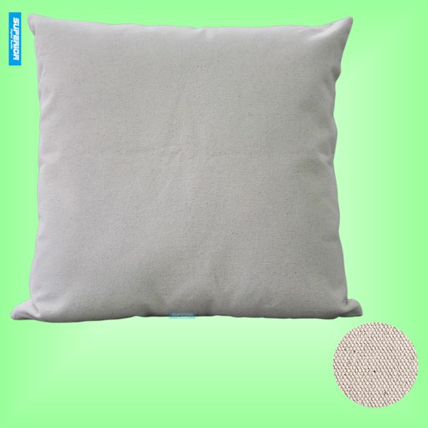 

1pcs 18x18 Inches 12 oz Natural Cotton Canvas Pillowcase Light Grey Cushion Cover Hi-Q Thick Blank Pillow Cover For Embroidery Or Painting