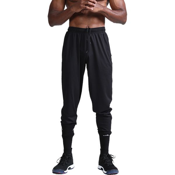 

men sports jogging pants breathable solid color loose casual sportswear training fitness long running trousers male sweatpants, Black;blue