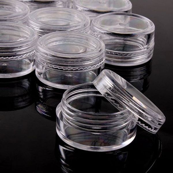 

50 pieces portable cosmetic sample containers 5 gram plastic cream pot jars