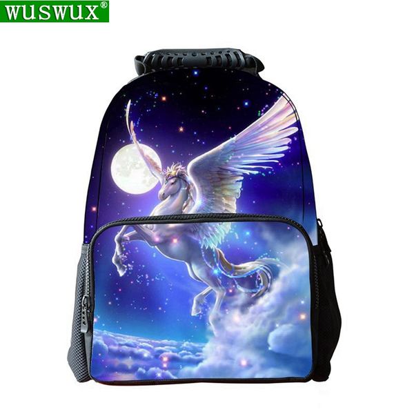 

school bags new fashion cool unicorn 3d printing children backpack personality school backpack large capacity student backpacks