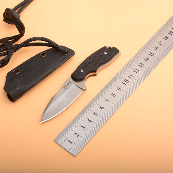 Marca minimalista Bowie Neck Knife lama fissa compatta 7CR13MOV EDC Utility Knife