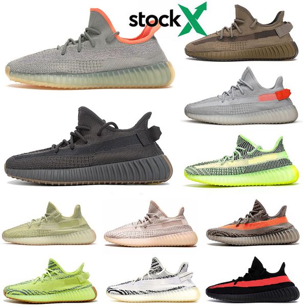 

2020 mens womens kanye running shoes 3m desert sage static black reflective tail light cinder cloud white designer sports trainers, White;red