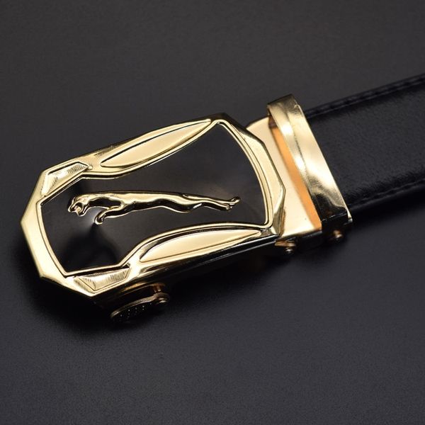 

zkifz men's automatic buckle golden leopard business network gift men's automatic buckle golden clothing leopard business belt clo, Black;brown