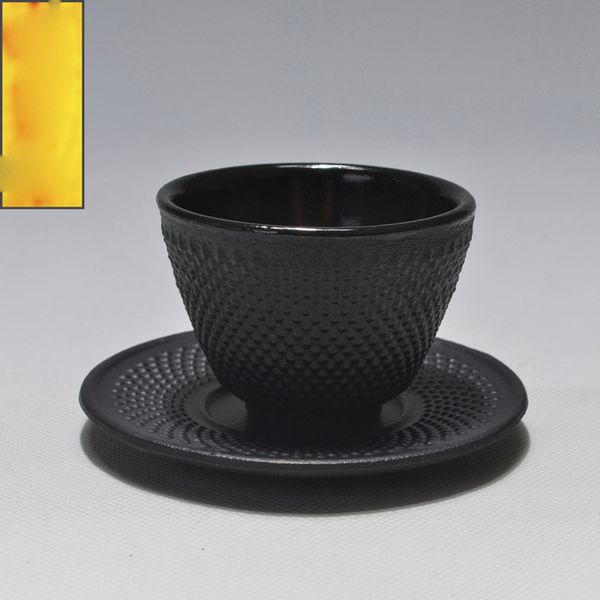 Japon dökme demir çay fincanı siyah çay bardağı ile mat set drinkware araçları toptan mutfak aksesuarları