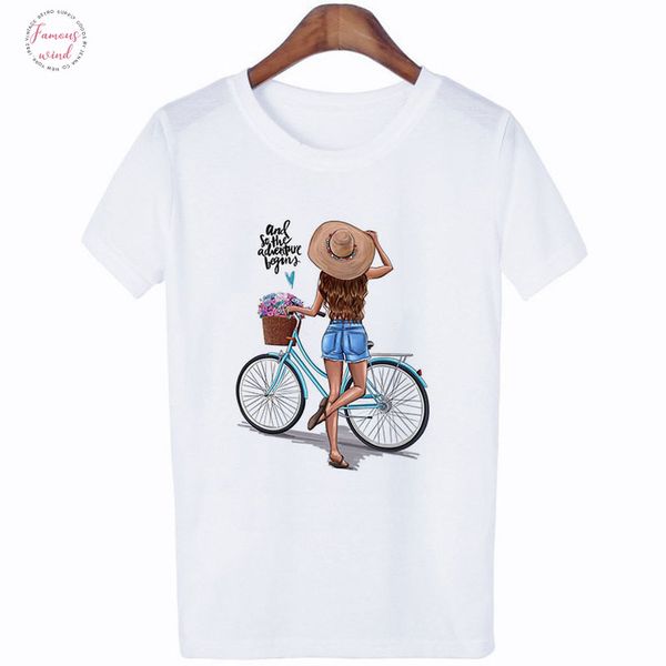 

women harajuku t shirt summer casual vogue short sleeve tees femme funny clothes drop shipping, White