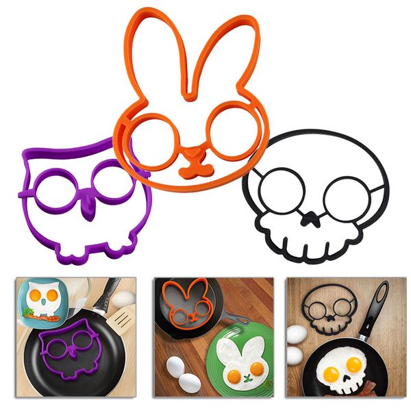 

силиконовые формы для блинов набор инструментов для яиц сова hoot bird skull cloud жареное яйцо art kitchen gadget creative забавный поднос