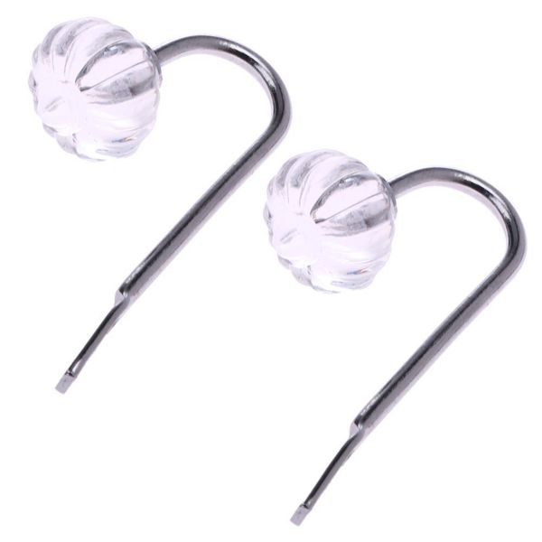 

2x crystal glass curtain clothes holdback wall tie back hooks hanger holder