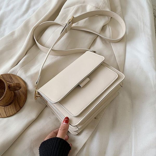 

new summer simple female shoulder bags small pu leather crossbody bags for women solid color ladies' travel messenger flap