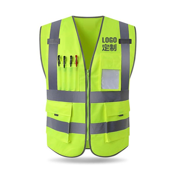 

reflective vest construction engineering safety protective clothing traffic warning green car fluorescent coat