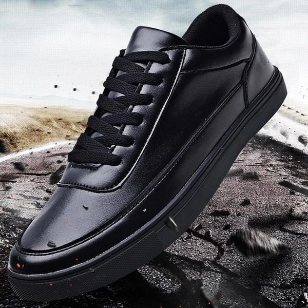 

pu leather sport shoes man sneakers for running mens shoes sports jogging black basket footwear arena fitness tennis a-369