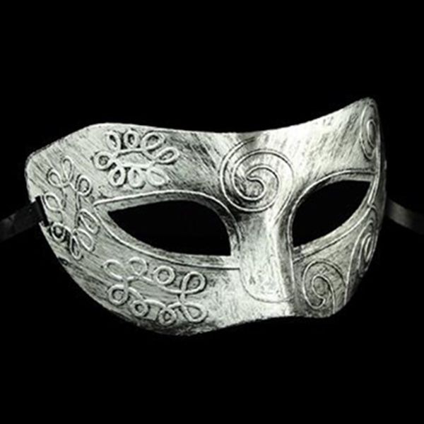 

halloween horror ball party mask retro jazz flat head mask antique half face decoration men style