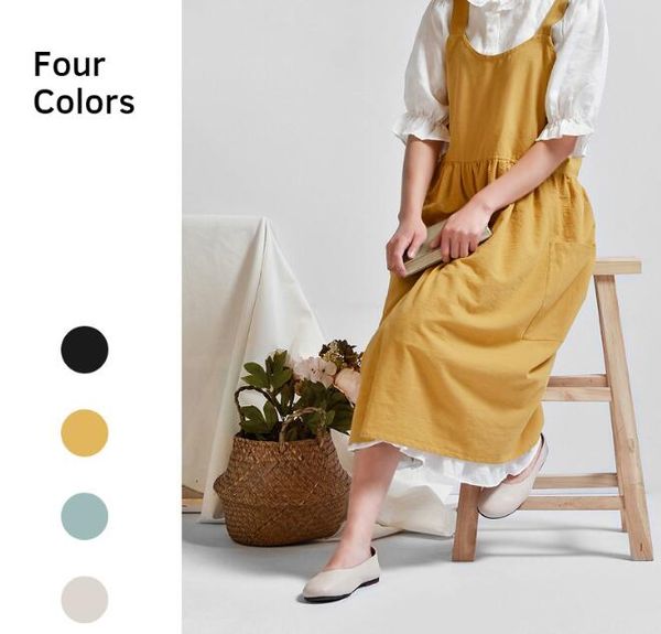 

cotton skirt apron women bib apron coffee shops and flower