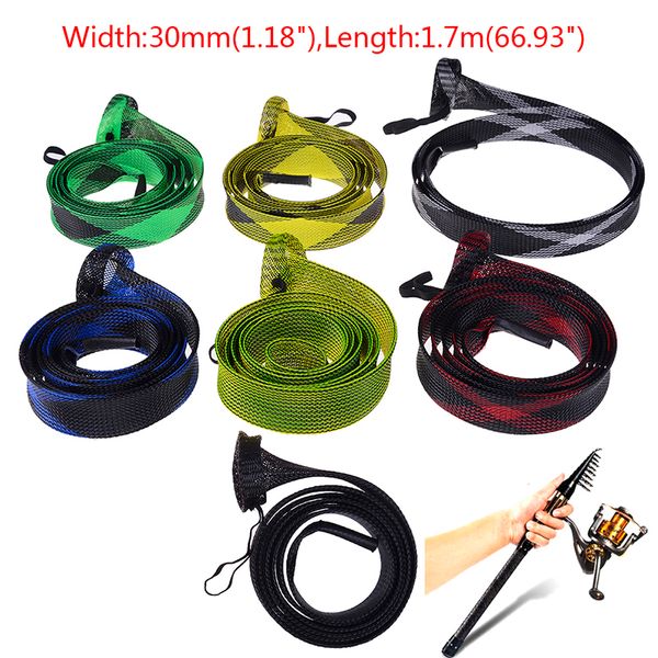

1pc flexible cover staaf mouw staaf sok pole glove protector gereedschap zee river lake zwembad vissen visgerei not retain water