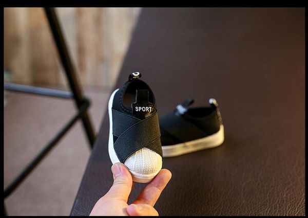 

spring 2019 fashion casual shoes for boys and girls children with comfortable shoes stretch cloth baby shoes manufacturers ing, Black;red
