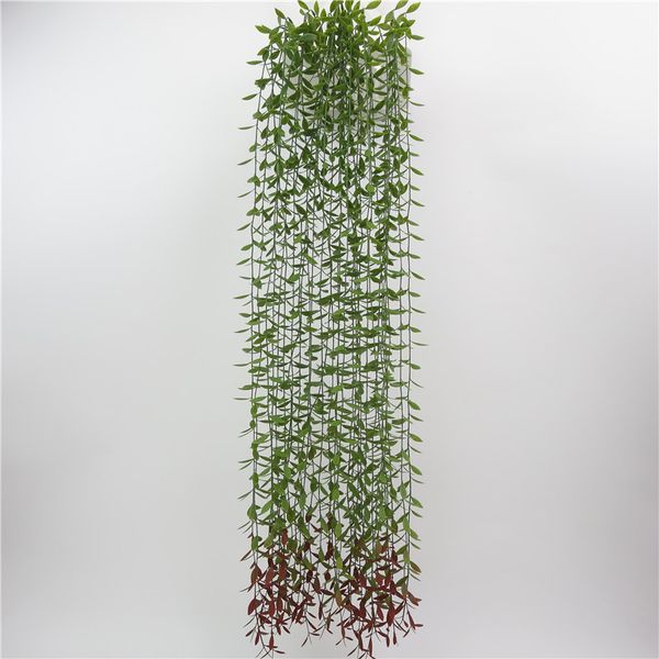 

105cm artificial real touch pine needle wall hanging vine simulation leaves home wedding party green plant wall decoration