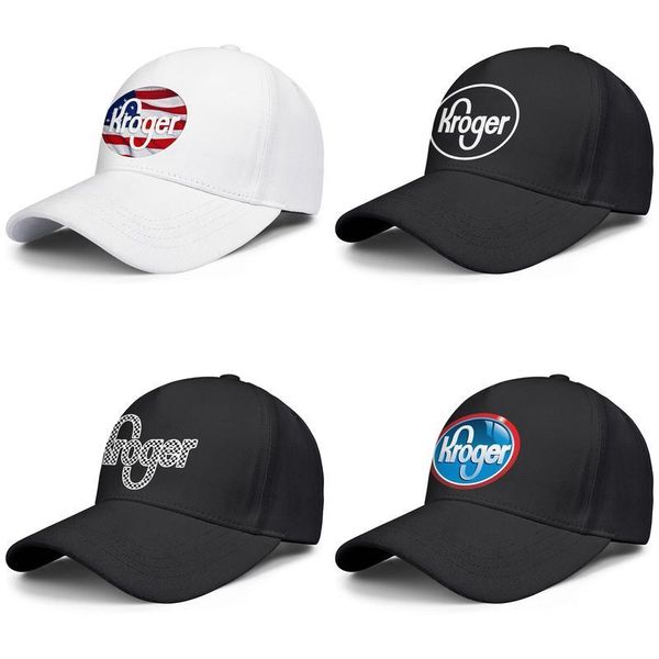 

kroger supermarket shopping grocery for men and women adjustable trucker cap golf sports team stylish baseballhats plaid printing flag, Blue;gray
