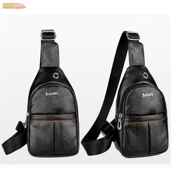 

usfashion men shoulder chest bag pu leather zipper usb charging for mobile phone