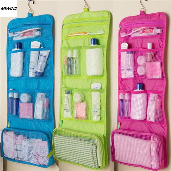 

hanging travel cosmetic toiletry bag women cosmetic organizer pouch hanging wash bags travel polyester zipper case