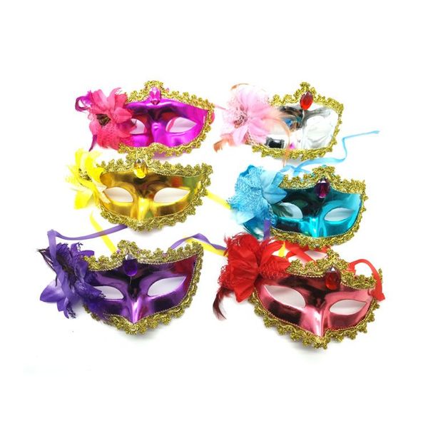 

1pc women kids venetian plastic masks halloween masquerade mask girls half face party dance mask
