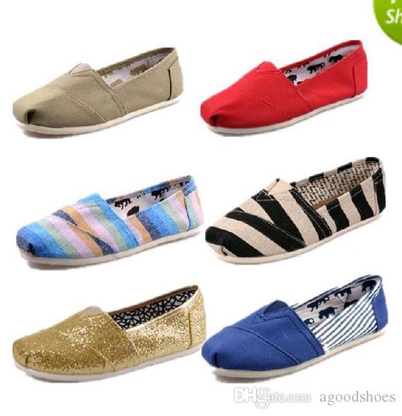 

shipping brand men's women's casual solid canvas shoes, eva flat pattern stripes lovers tom glitter shoes classic canvas shoes, Black