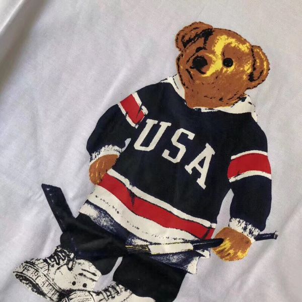 

us tshirt mens womens designer dropshipping shirts size bear shirt martini bear short t sleeve polo usa t shirt hockey cotton lujqd, Black
