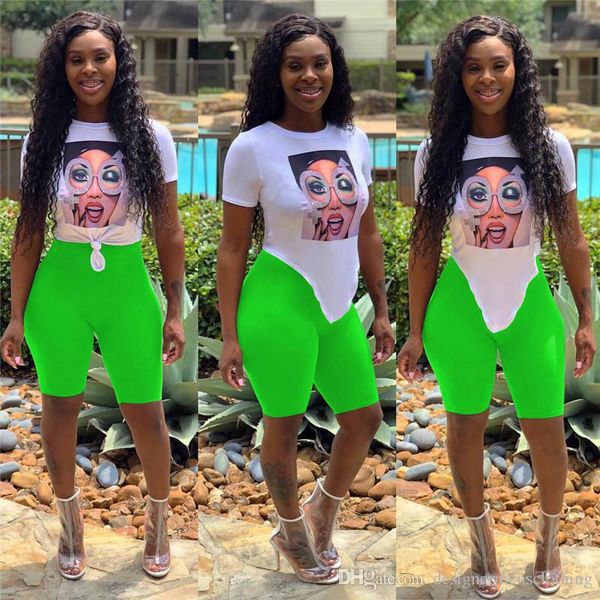 

asymmetric length women 2pcs short set fashion with p casual womens clothing, White