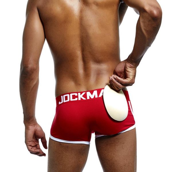 

multi colors men's butt front enhancing padded hip boxer underwear solid color cotton underpants male panties cueca