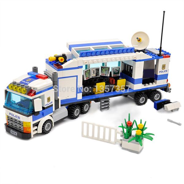 

gudi city legoings police mobile police unit blocks 407pcs bricks building blocks sets educational toys for children compatible
