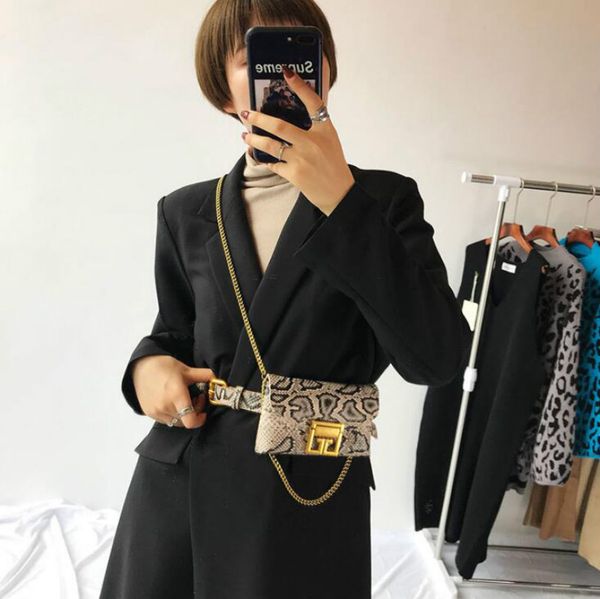 

Designer Luxury Waist Bag Women Chain Bags Classic Shoulder Bags Retro Portable Serpentine Phone Bags Crosscody