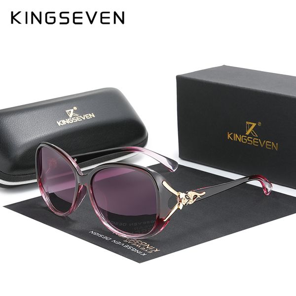 

kingseven hd sunglasses polarized retro big frame eyewear lady brand sun glasses, White;black