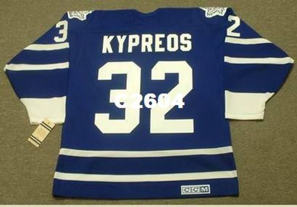 

mens #32 ник kypreos toronto maple leafs 1996 ccm винтаж ретро хоккей джерси или пользовательские любое имя или номер ретро джерси, Black;red