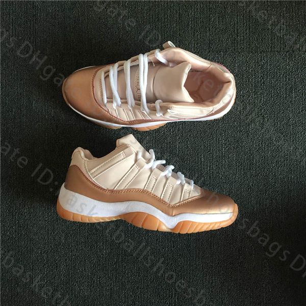 

official new popular 11s rose gold basketball shoes with original box women basketball shoes sport sneakers outlet